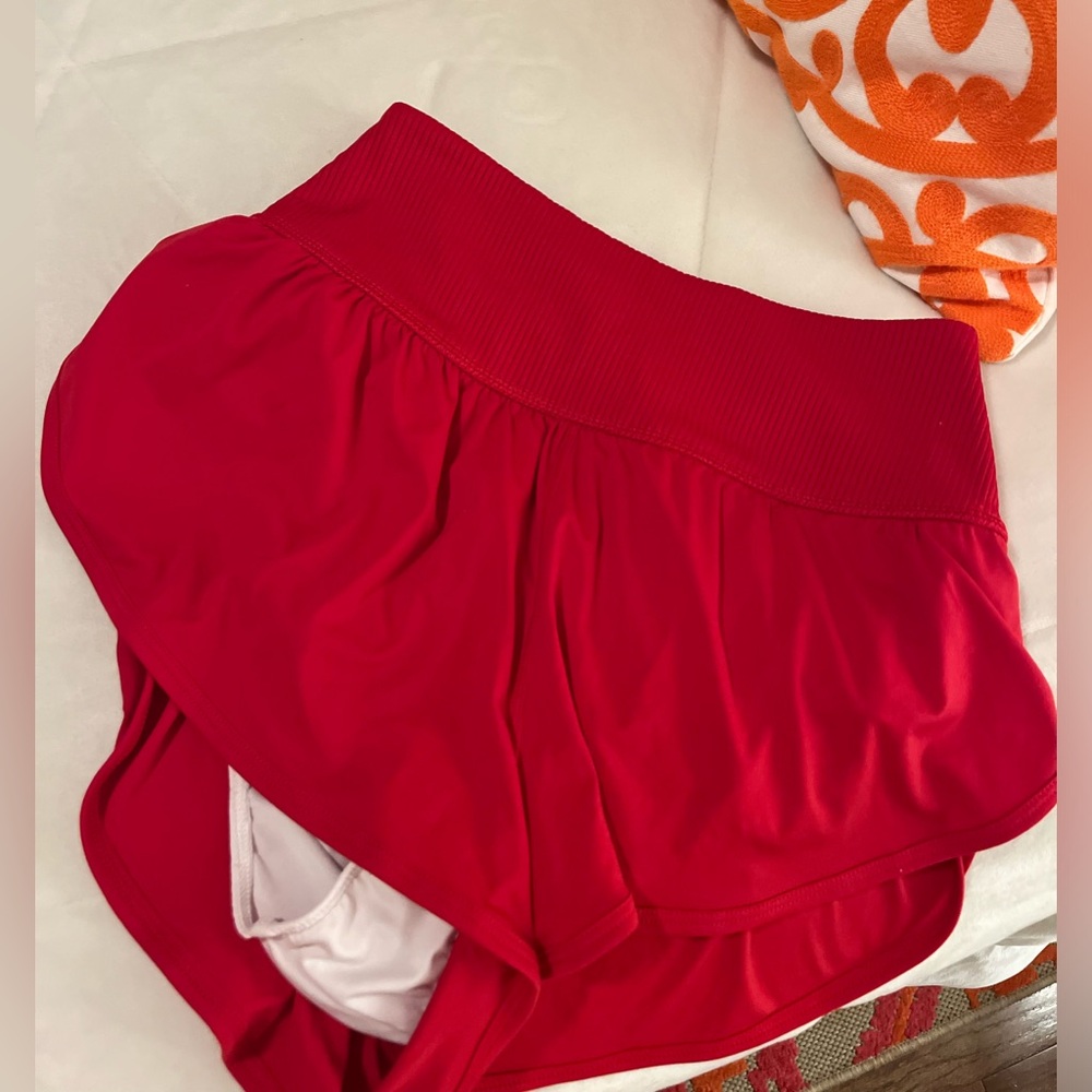 Red Game time free people shorts
